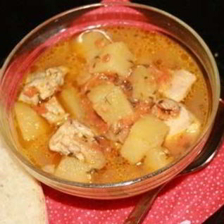 Картофельный соус с курицей