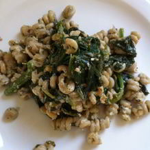 Рецепт Лимонная Паста с козьим сыром и шпинатом