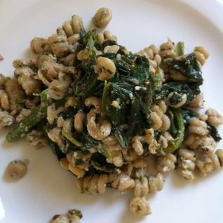 Лимонная Паста с козьим сыром и шпинатом