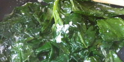 лимонная паста с козьим сыром и шпинатом