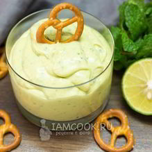 Рецепт Сливочный соус с авокадо и мятой