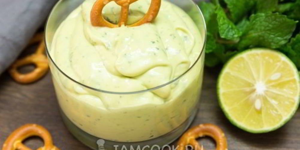 Рецепт сливочный соус с авокадо и мятой