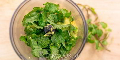 сливочный соус с авокадо и мятой