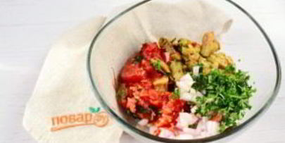 соус-дип из запеченных баклажан