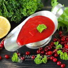 Рецепт Соус из красной смородины к мясу