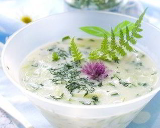 Соус из огурцов с зеленью и чесноком дзадзики