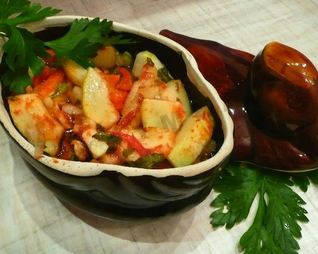 Соус с кабачками и картошкой