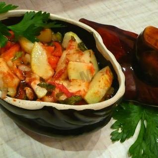 Соус с кабачками и картошкой