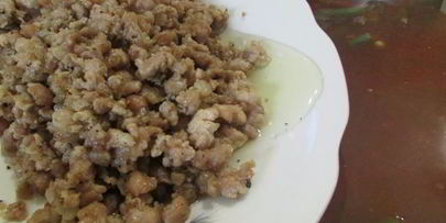 английский стю с фасолью