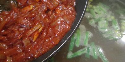 английский стю с фасолью