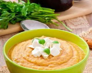 Ароматный крем-суп из баклажанов