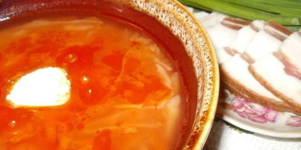 Рецепт борщ из капусты