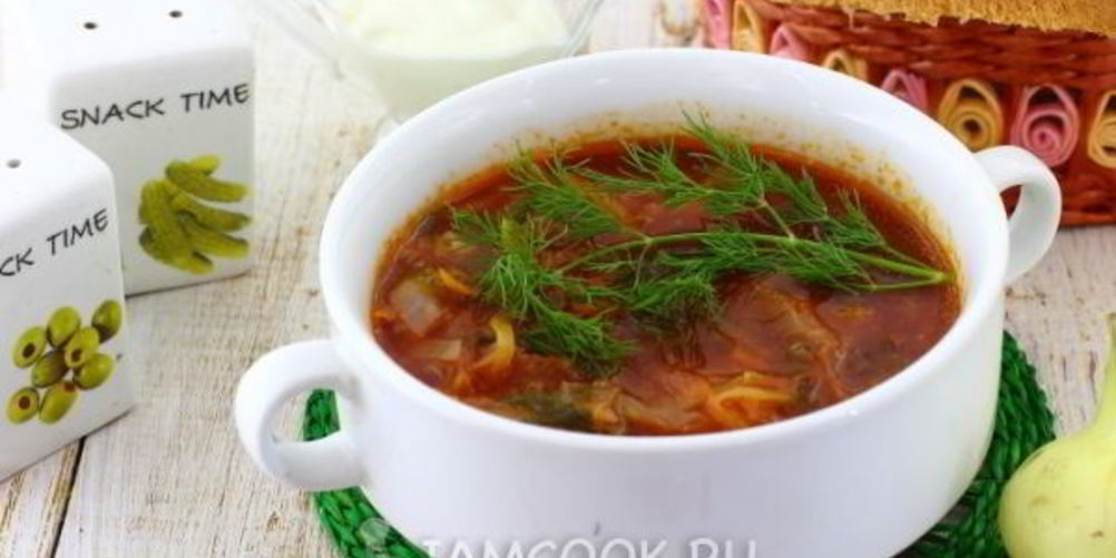 Рецепт борщ из свежей капусты