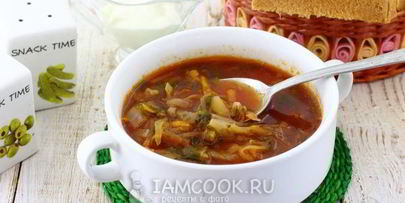 борщ из свежей капусты