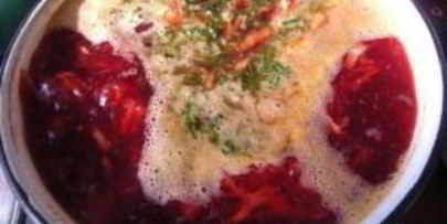 борщ из свинины