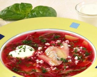 Борщ летний с рыбой