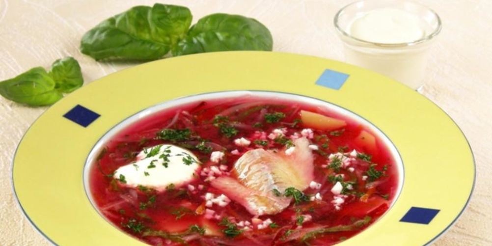 Рецепт борщ летний с рыбой