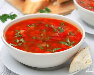 Борщ постный вкусный