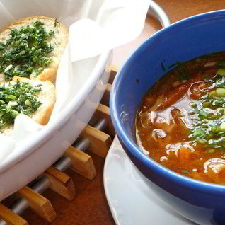 Борщ с белыми грибами