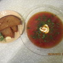 Рецепт Борщ с чесночными гренками