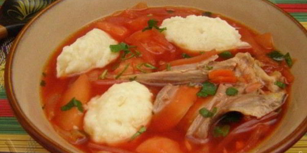 Рецепт борщ с галушками