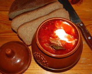 Борщ с говядиной и свеклой