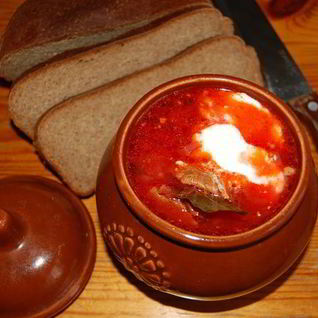 Борщ с говядиной и свеклой