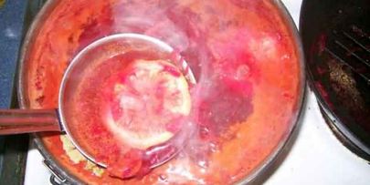 борщ с говядиной