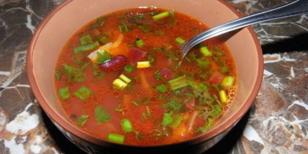 Рецепт борщ с консервированной фасолью