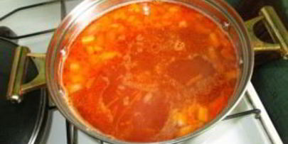 борщ с консервированной фасолью