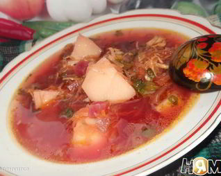 Борщ с квашеной капустой