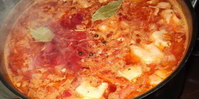 борщ с квашеной капустой