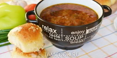 борщ с пампушками