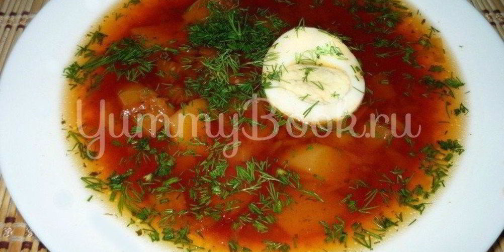 Рецепт борщ с паровой свеклой и яйцом из мультиварки