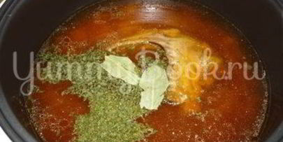 борщ с паровой свеклой и яйцом из мультиварки