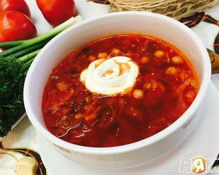 Борщ с репой и нутом