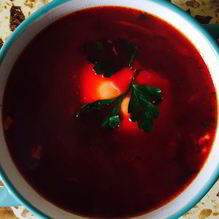 Рецепт Борщ с вяленой свининой