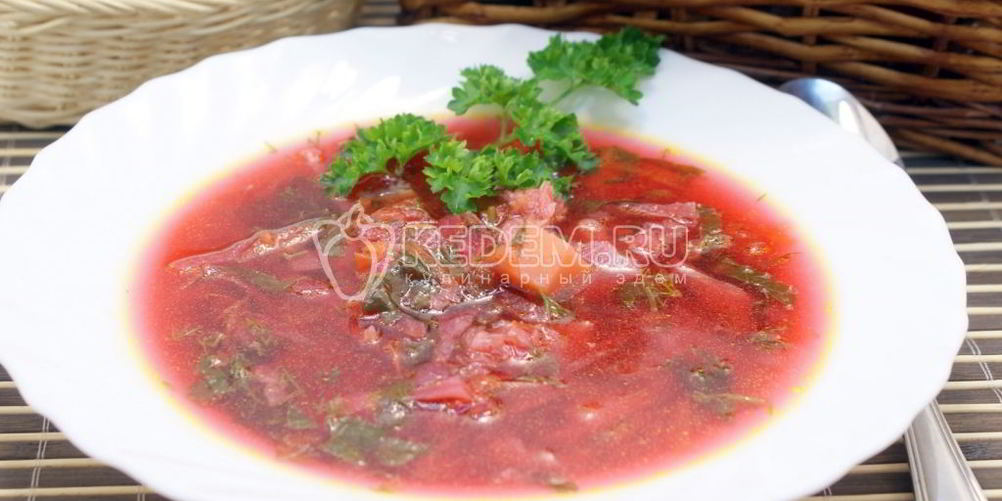 Рецепт борщ со щавелем