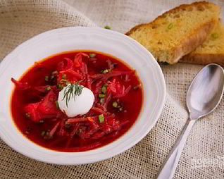 Борщ со свеклой и капустой