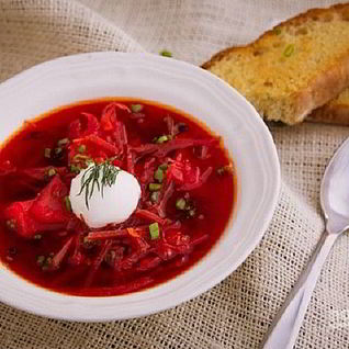 Борщ со свеклой и капустой