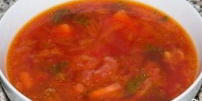 борщ со свежей капустой