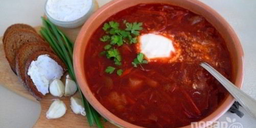 Рецепт борщ со свининой и свеклой