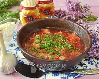 Борщ со свининой в мультиварке