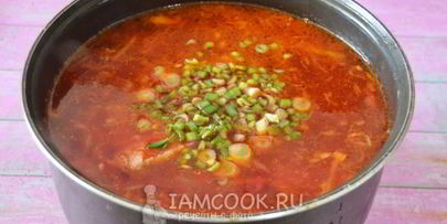 борщ со свининой в мультиварке