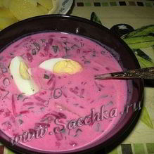 Рецепт Холодный борщ на огуречном рассоле