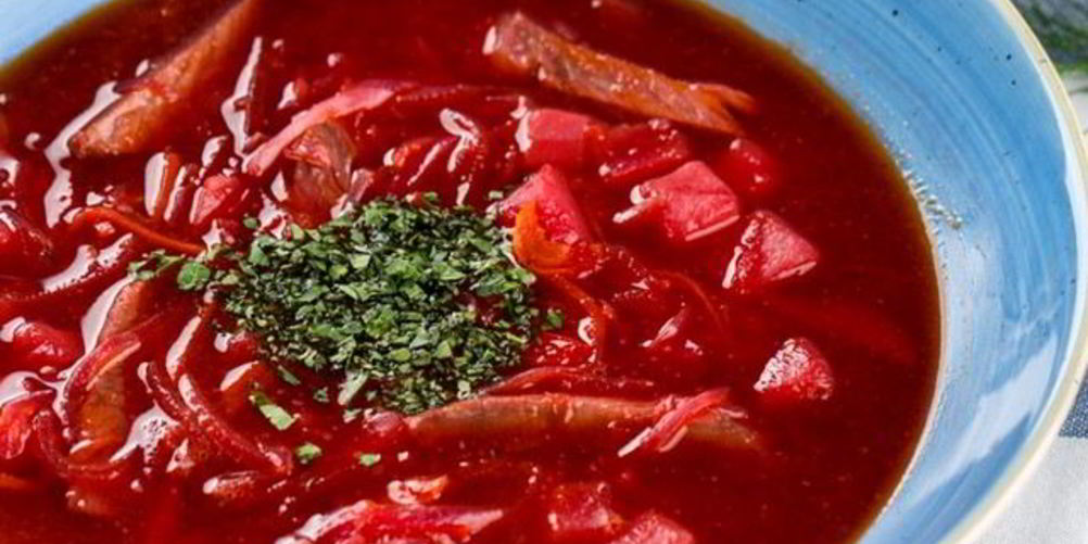 Рецепт холодный борщ с говядиной