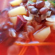 Рецепт Красный борщ с фасолью