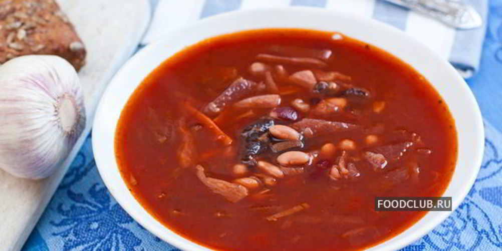 Рецепт постный борщ с фасолью
