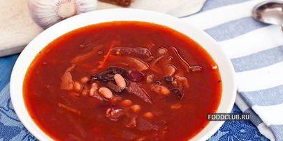постный борщ с фасолью