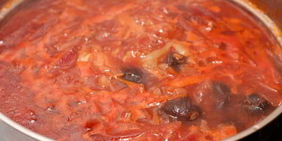 постный борщ с фасолью